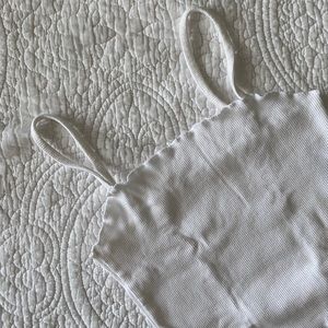 Topshop ruffle trim camisole crop top